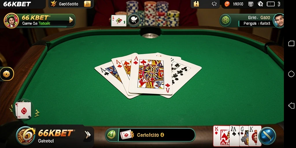 Tangkapan layar gameplay Gaple di aplikasi 66KBET yang menarik.