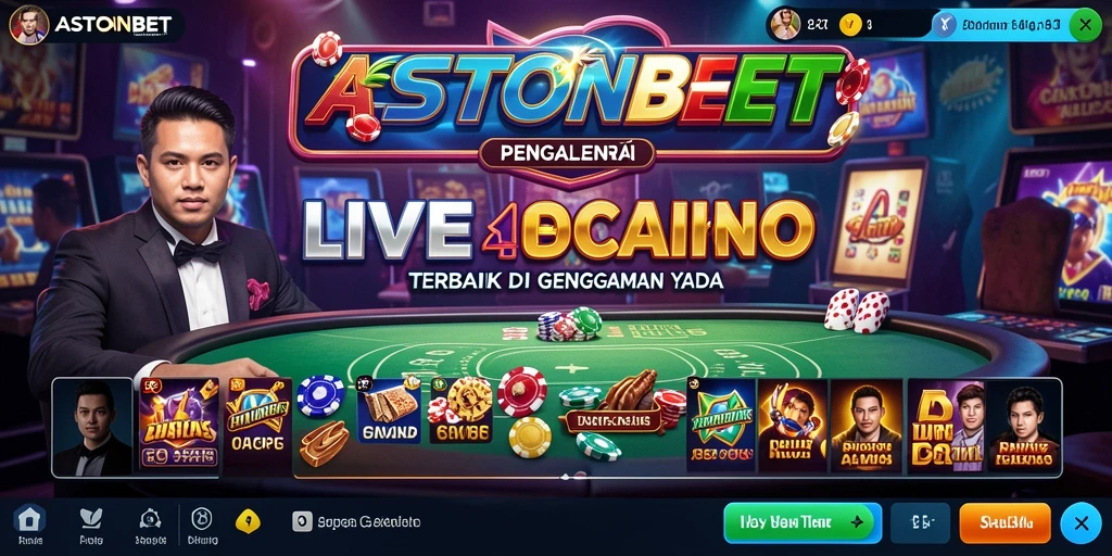 Tampilan menarik dari gameplay Live Casino di ASTONBET.