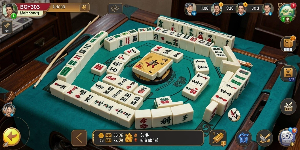Tampilan menarik dari gameplay Mahjong di BOY303 yang menantang.