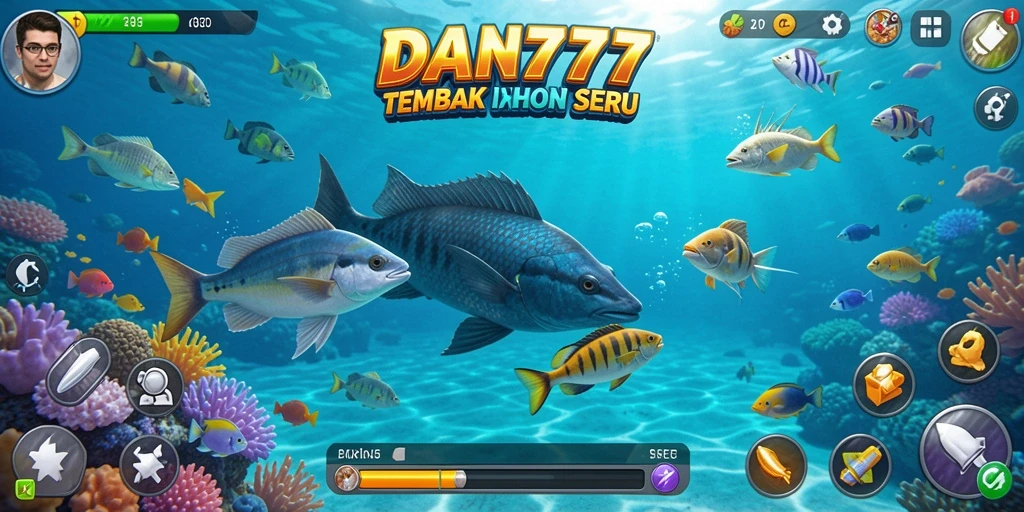 Screenshot gameplay Tembak Ikan di DAN777 menunjukkan aksi menangkap ikan yang seru.