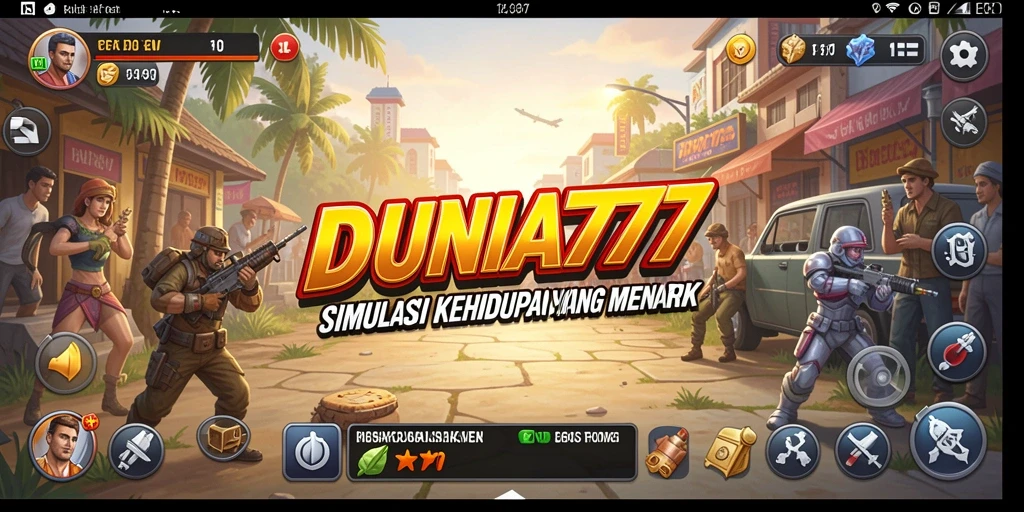 Tampilan gameplay menarik dari DUNIA777 yang menunjukkan interaksi sosial.