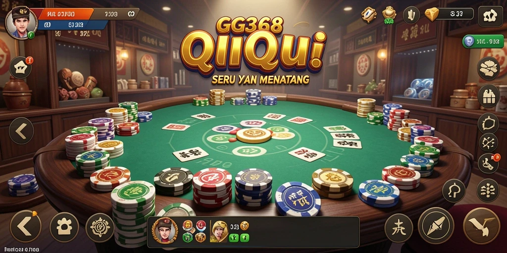 Screenshot menunjukkan gameplay QiuQiu yang seru dan kompetitif.