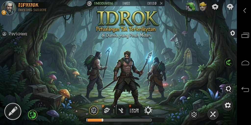 Screenshot menunjukkan aksi mendebarkan dalam permainan petualangan IDROK.
