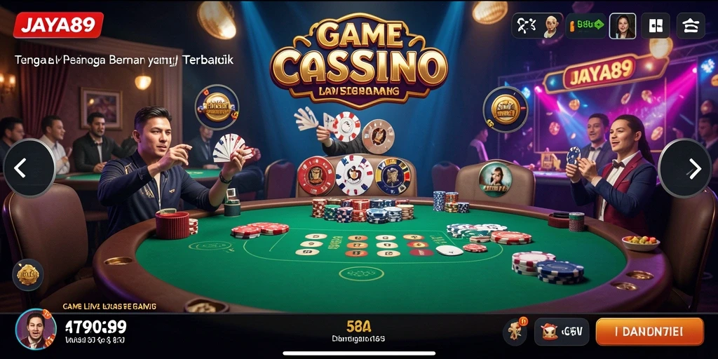 Gameplay Live Casino JAYA89 dengan dealer langsung yang profesional.