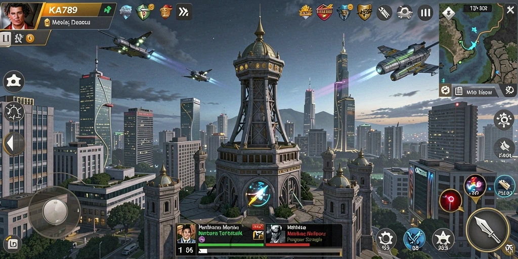 Tangkapan layar KA789 menampilkan aksi Tower Defense yang mendebarkan.