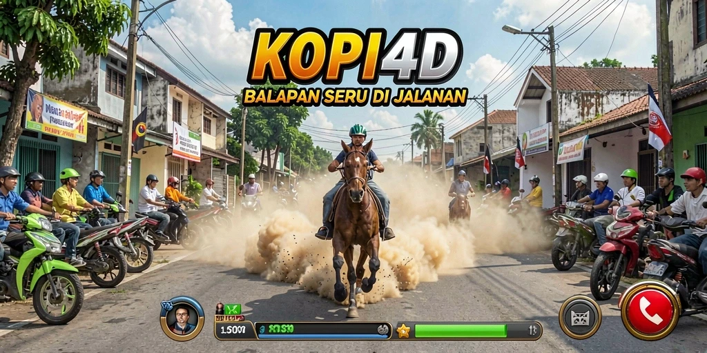 Tampilan gameplay balapan mendebarkan di KOPI4D.
