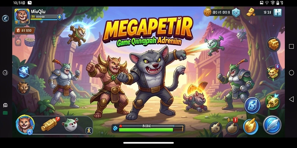 Tampilan gameplay seru MEGAPETIR saat bermain QiuQiu.