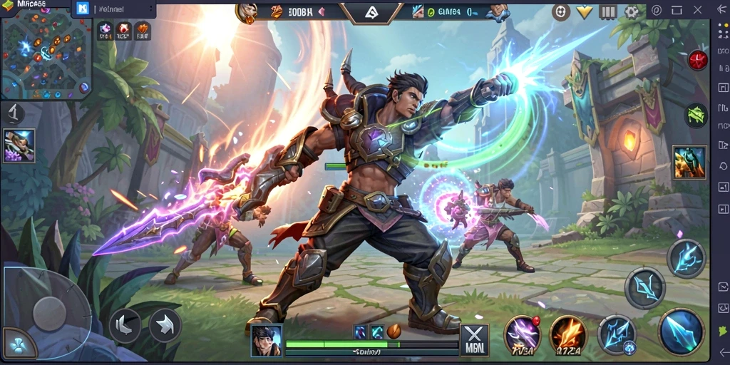 Tampilan gameplay seru MPO08 dalam aksi pertarungan tim.