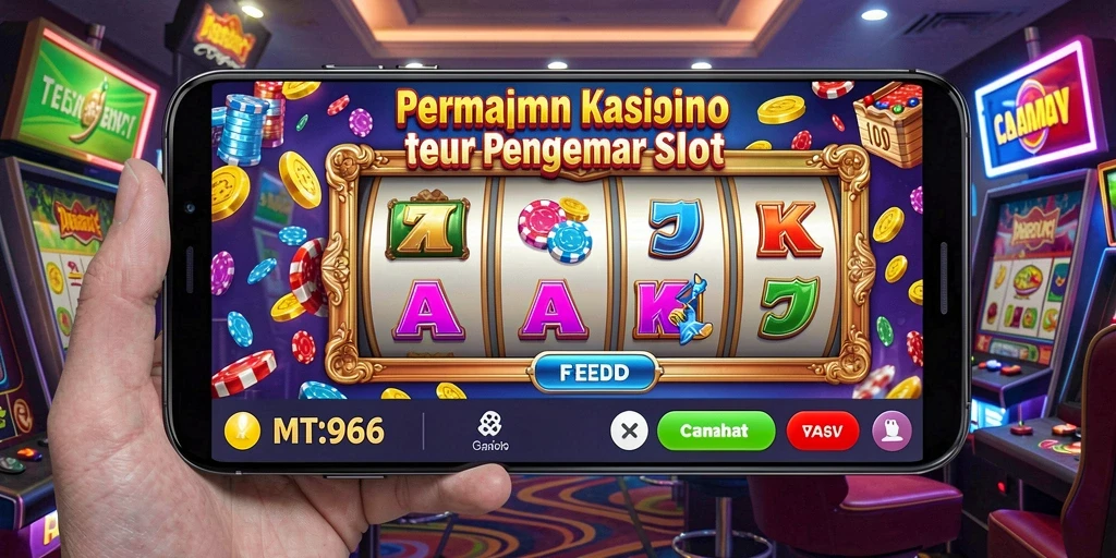 Screenshot utama MT966 yang menampilkan keseruan permainan slot kasino.