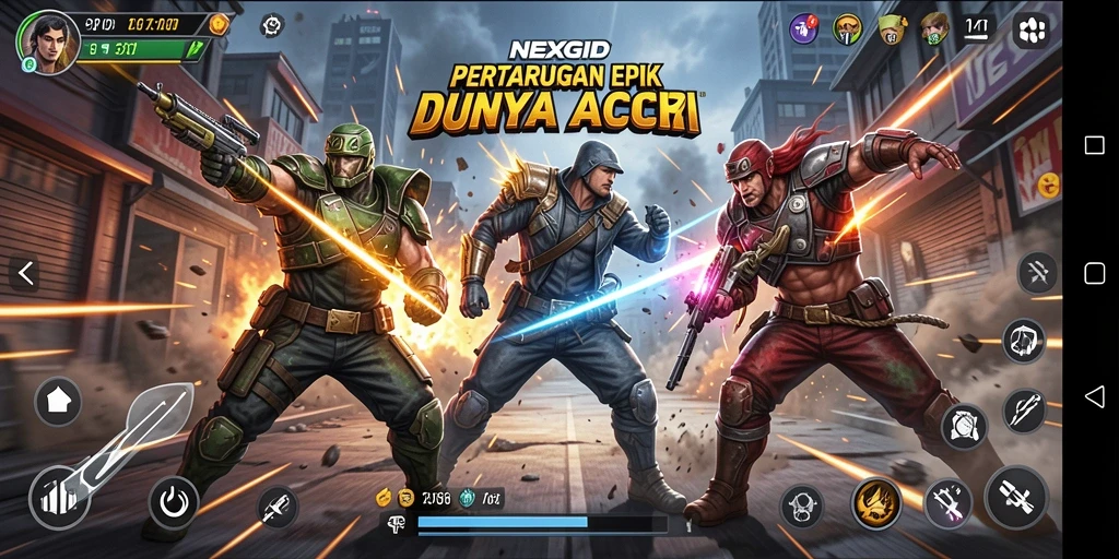 Tampilan gameplay menegangkan di NEXGID dengan aksi seru.