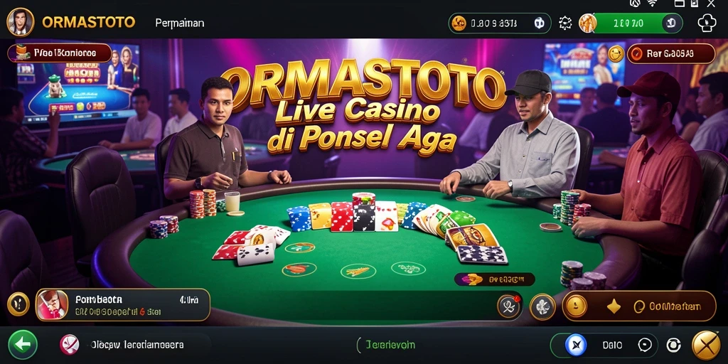 Tampilan menarik dari permainan Live Casino di ORMASSTOTO.