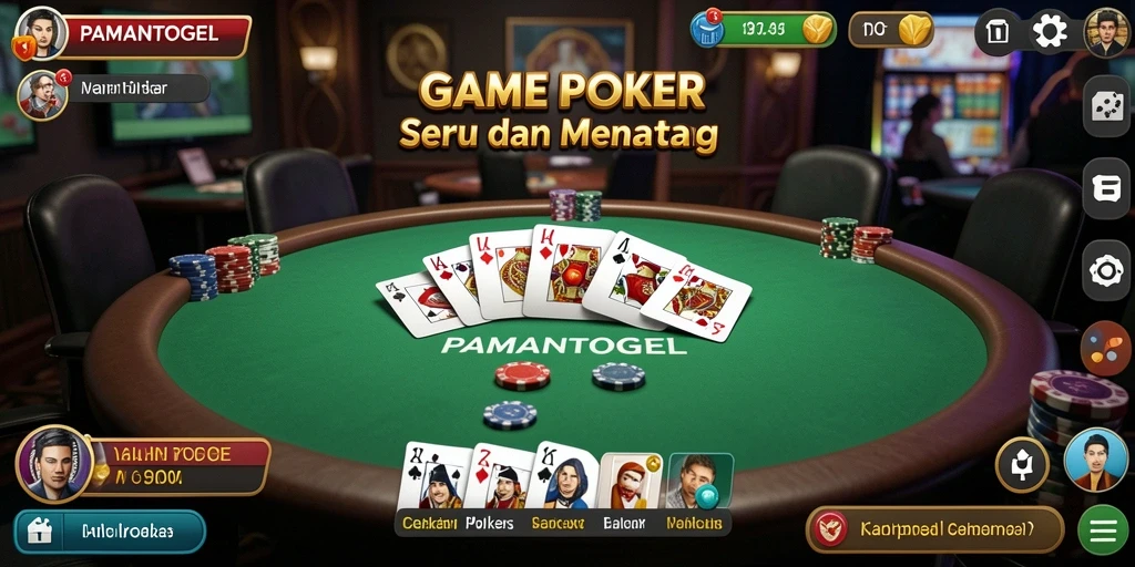 Tampilan menarik dari gameplay Poker PAMANTOGEL yang menegangkan.