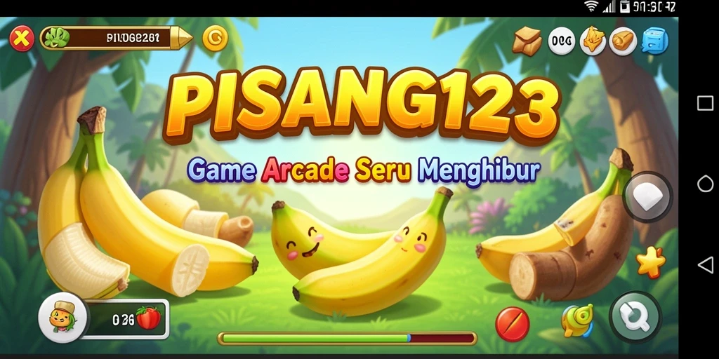 Screenshot yang menunjukkan gameplay seru PISANG123 saat mengumpulkan pisang.