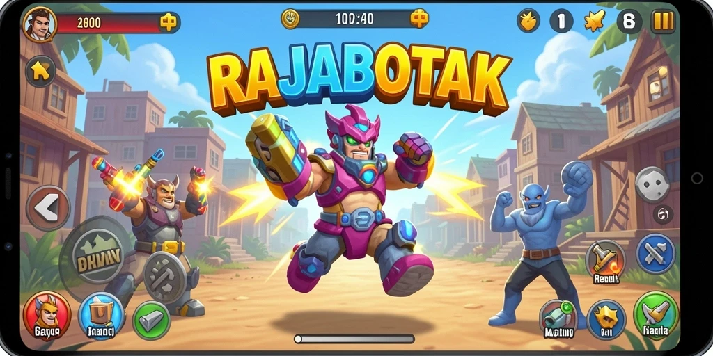 Tampilan gameplay RAJABOTAK yang seru dan penuh aksi.