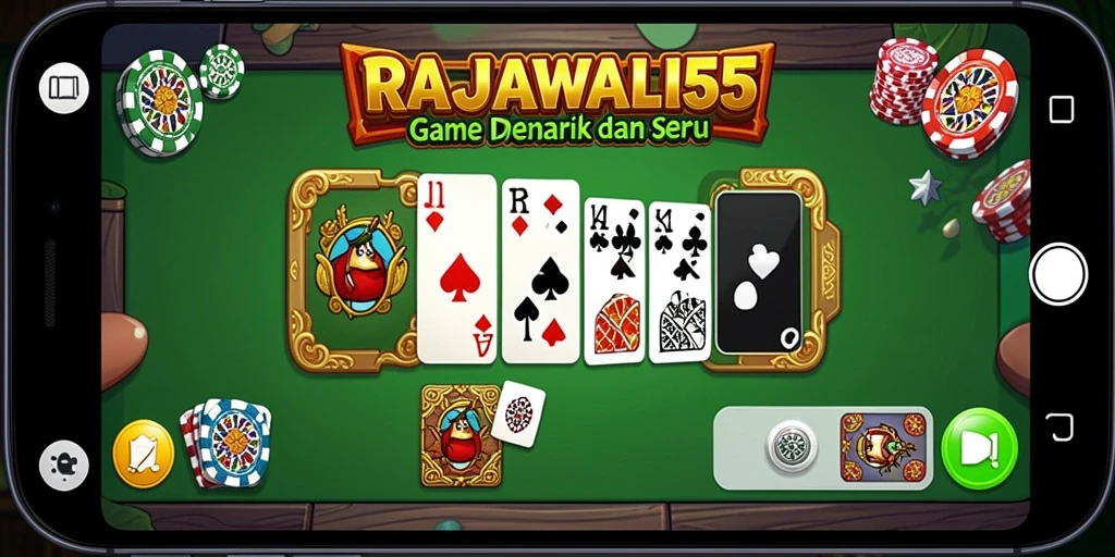 Tampilan gameplay seru dalam RAJAWALI55 dengan grafis menarik.