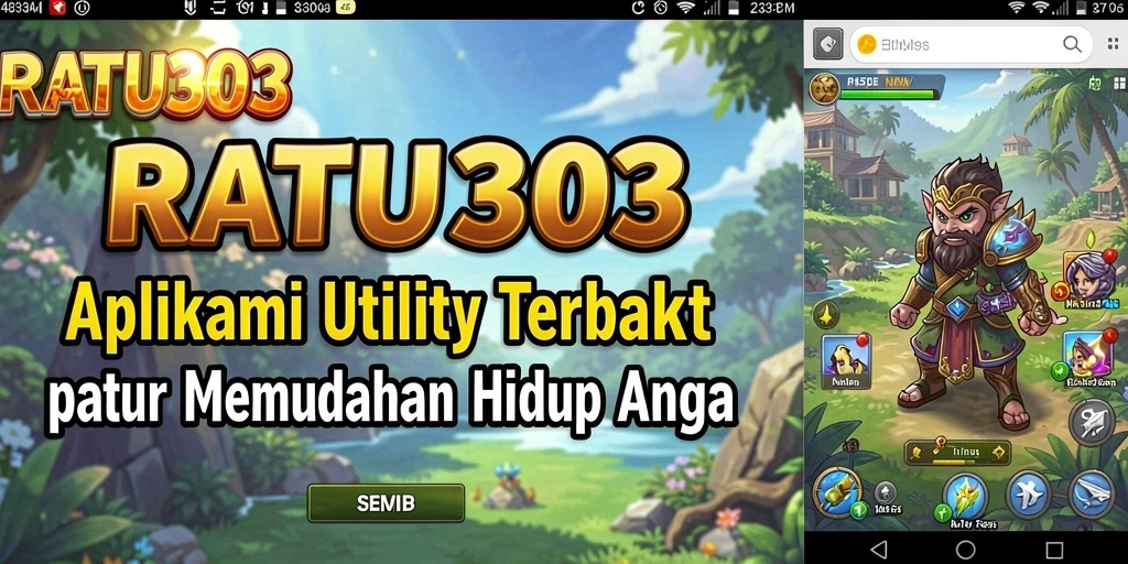 Tampilan intuitif aplikasi RATU303 yang sederhana dan fungsional.