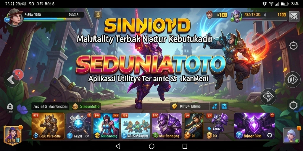Tampilan antarmuka SEDUNIATOTO yang ramah pengguna.
