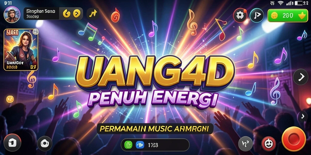 Tampilan utama UANG4D menampilkan permainan musik yang seru.