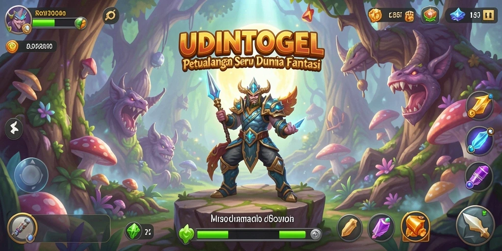 Tangkapan layar permainan UDINTOGEL dengan aksi petualangan seru.