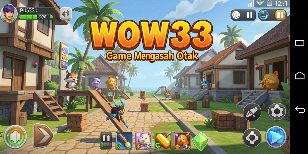 Tampilan gameplay WOW33 yang menantang dan mengasyikkan.
