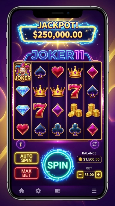 Tampilan utama aplikasi joker11 dengan navigasi yang mudah.